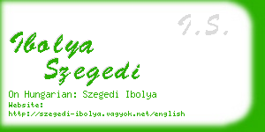 ibolya szegedi business card